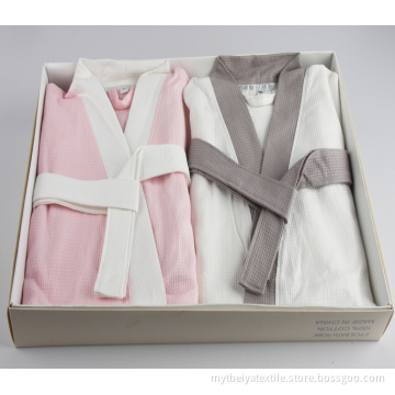 100% cotton wholesale cotton waffle bathrobes